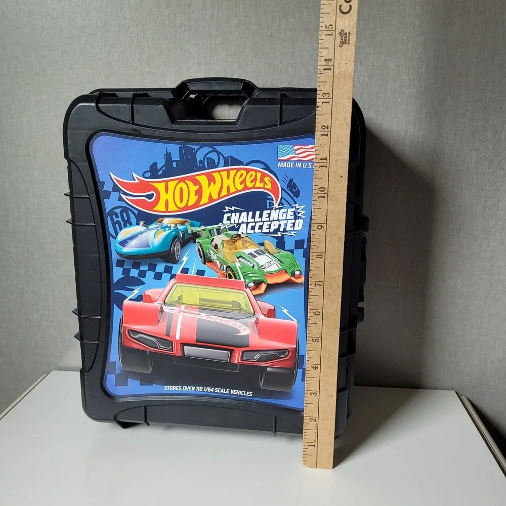 Hot Wheels Rolling Storage Case + Bulk Mixed Lot 54 Toy Cars Matchbox Diecast